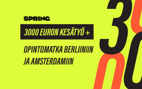 Springistä voi voittaa 3000 euron kesätyön ja opintomatkan Berliiniin ja Amsterdamiin