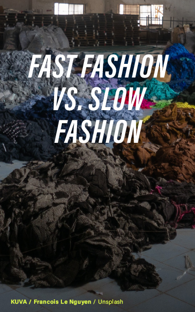 "Piles of discarded clothing in a large space, highlighting the contrast between fast fashion waste and sustainable slow fashion practices."