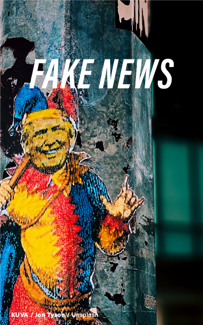 "A colorful graffiti image of a caricatured figure, symbolizing the distortion and exaggeration often associated with fake news."